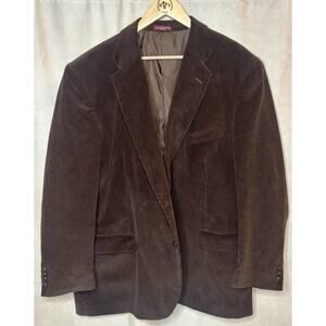 Covington Brown Corduroy Blazer Mens 50R • Casual Academia Style
